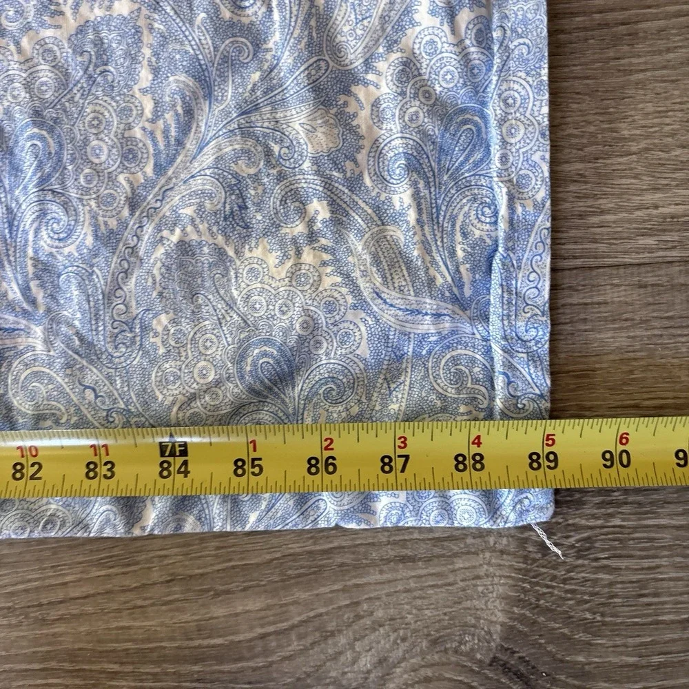 Lauren Ralph Lauren‎ Full/Double Flat Sheet Blue Paisley LRL 100% Cotton 89x100